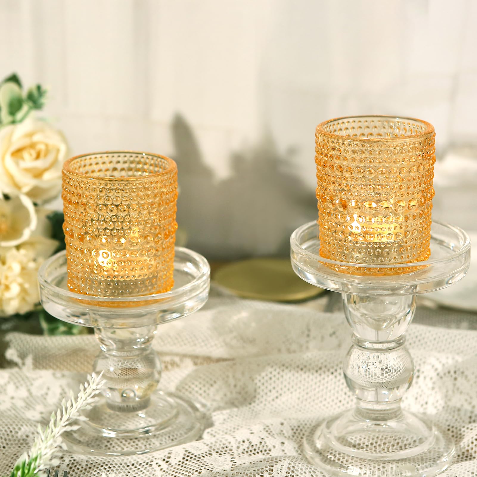 36 Pcs Votive Candle Holders for Table Centerpiece, DIY Wax Filling Clear Glass Tea Light Candle Holders Sets, Tealight Candle Holders for Wedding Decor Home Decoration（Clear,36）