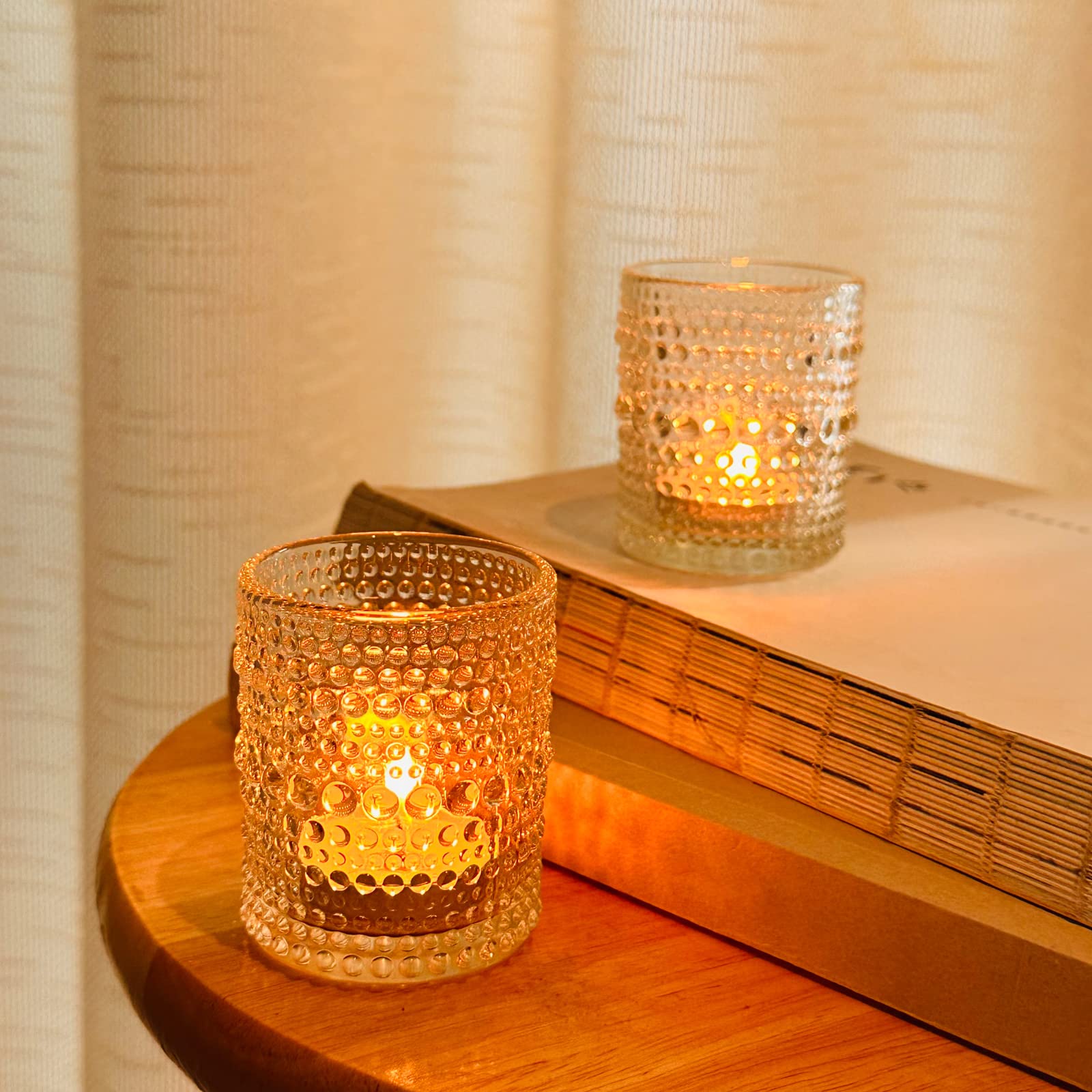 36 Pcs Votive Candle Holders for Table Centerpiece, DIY Wax Filling Clear Glass Tea Light Candle Holders Sets, Tealight Candle Holders for Wedding Decor Home Decoration（Clear,36）