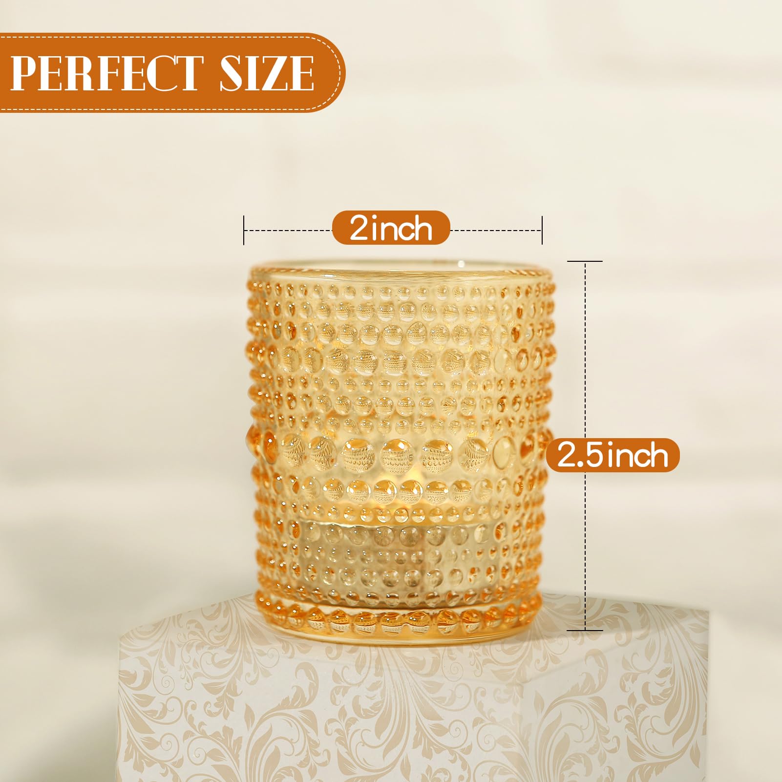 36 Pcs Votive Candle Holders for Table Centerpiece, DIY Wax Filling Clear Glass Tea Light Candle Holders Sets, Tealight Candle Holders for Wedding Decor Home Decoration（Clear,36）