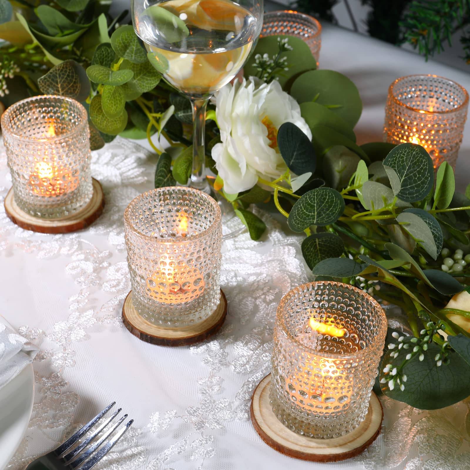 36 Pcs Votive Candle Holders for Table Centerpiece, DIY Wax Filling Clear Glass Tea Light Candle Holders Sets, Tealight Candle Holders for Wedding Decor Home Decoration（Clear,36）