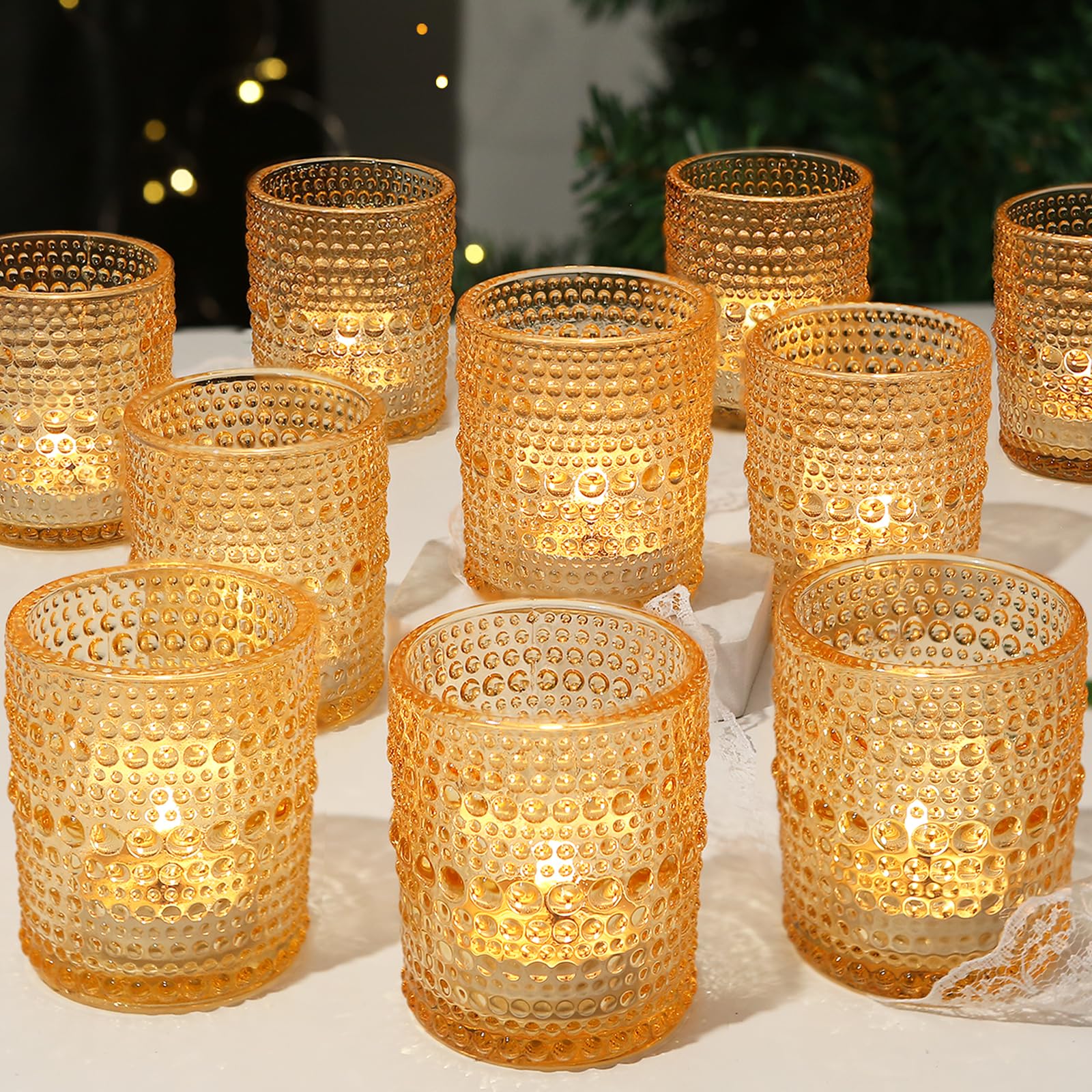 36 Pcs Votive Candle Holders for Table Centerpiece, DIY Wax Filling Clear Glass Tea Light Candle Holders Sets, Tealight Candle Holders for Wedding Decor Home Decoration（Clear,36）